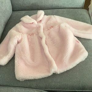 Girls Le Top Pink Faux Fur Jacket 24 mos